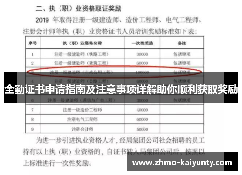 全勤证书申请指南及注意事项详解助你顺利获取奖励 全勤证书申请指南及注意事项详解助你顺利获取奖励